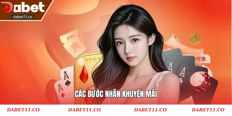 Các bước nhận khuyến mãi